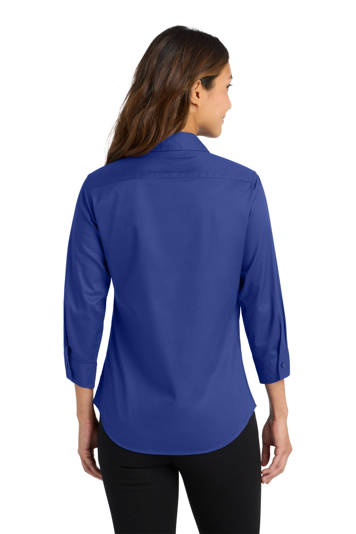 Custom Embroidered Port Authority Clothing Tops in Mediterranean Blue