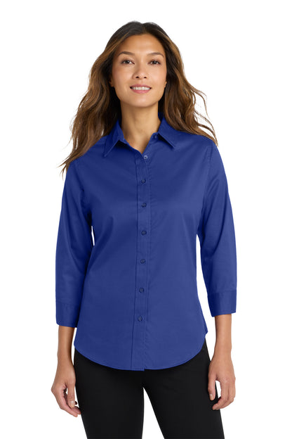 Custom Embroidered Port Authority Clothing Tops in Mediterranean Blue