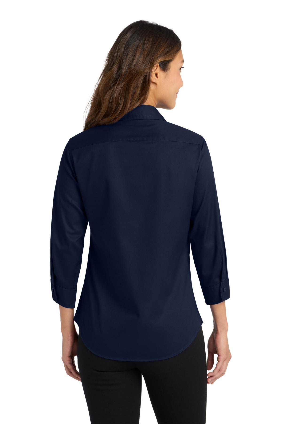 Custom Embroidered Port Authority Clothing Tops in Navy