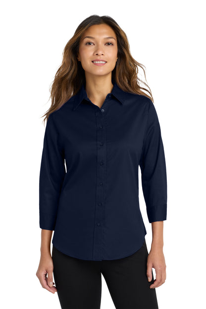Custom Embroidered Port Authority Clothing Tops in Navy