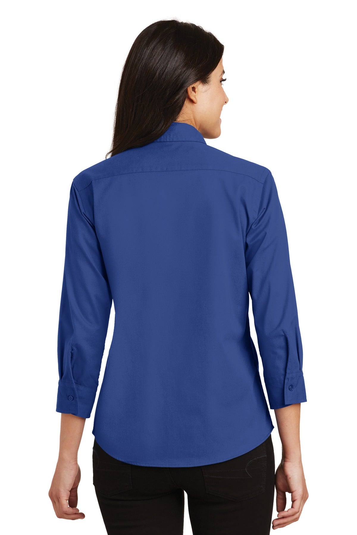 Custom Embroidered Port Authority Women's 3/4-Sleeve Easy Care Shirt. L612,Royal