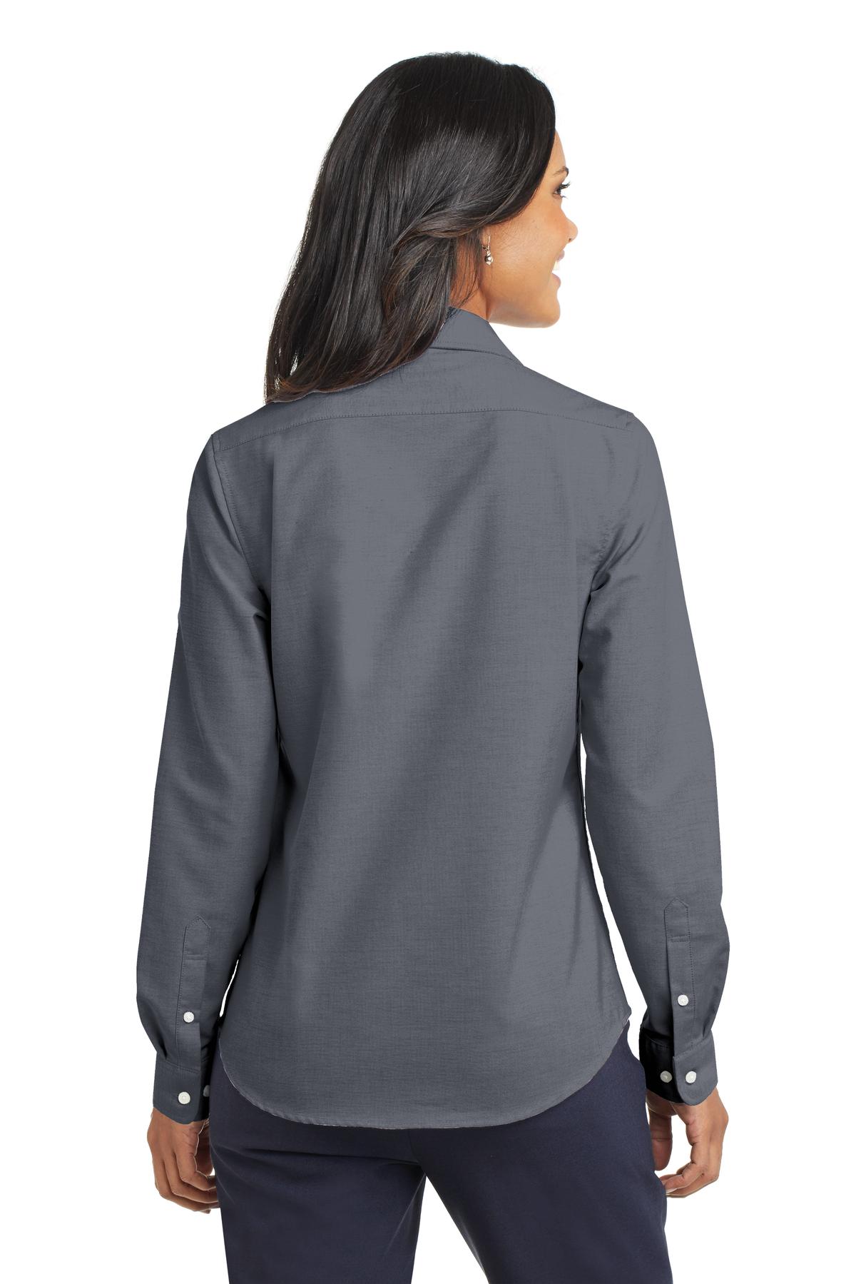 Custom Embroidered Port Authority Women's SuperPro Oxford Shirt. L658,Black