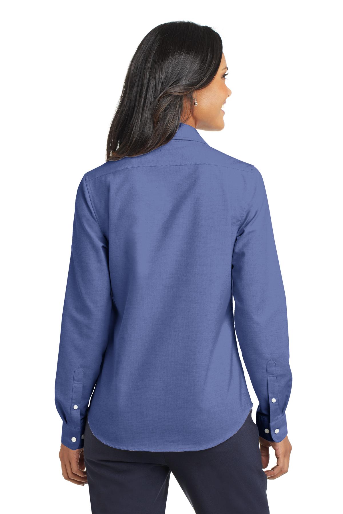 Custom Embroidered Port Authority Women's SuperPro Oxford Shirt. L658,Navy