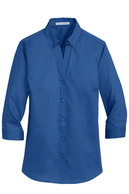 Port Authority Women's 3/4-Sleeve SuperPro Twill Shirt. L665