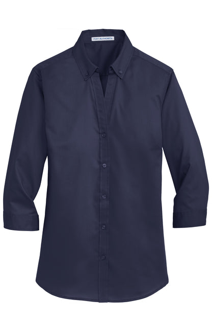 Port Authority Women's 3/4-Sleeve SuperPro Twill Shirt. L665