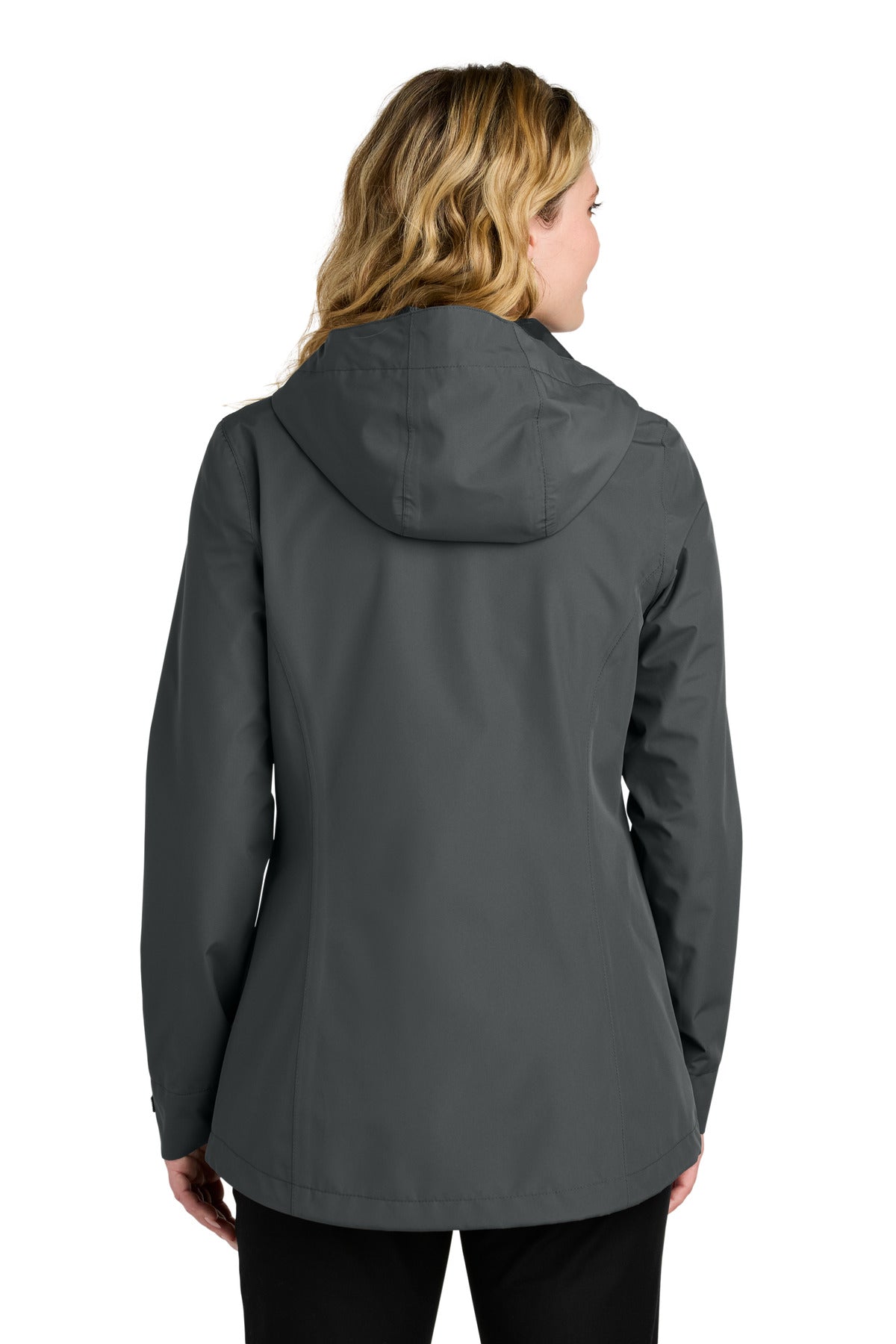 Custom Embroidered Port Authority Women's C-FREE Rain Jacket L714,Grey Steel
