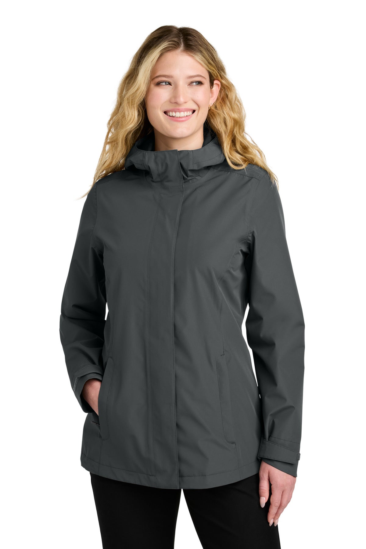 Custom Embroidered Port Authority Outerwear in Grey Steel