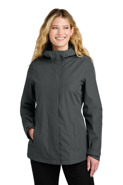 Custom Embroidered Port Authority Outerwear in Grey Steel