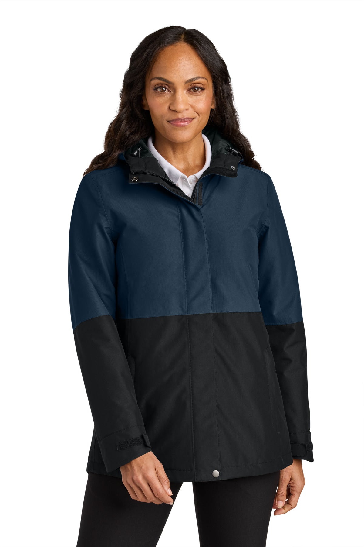 Custom Embroidered Port Authority Outerwear in Dress Blue Navy/ Deep Black