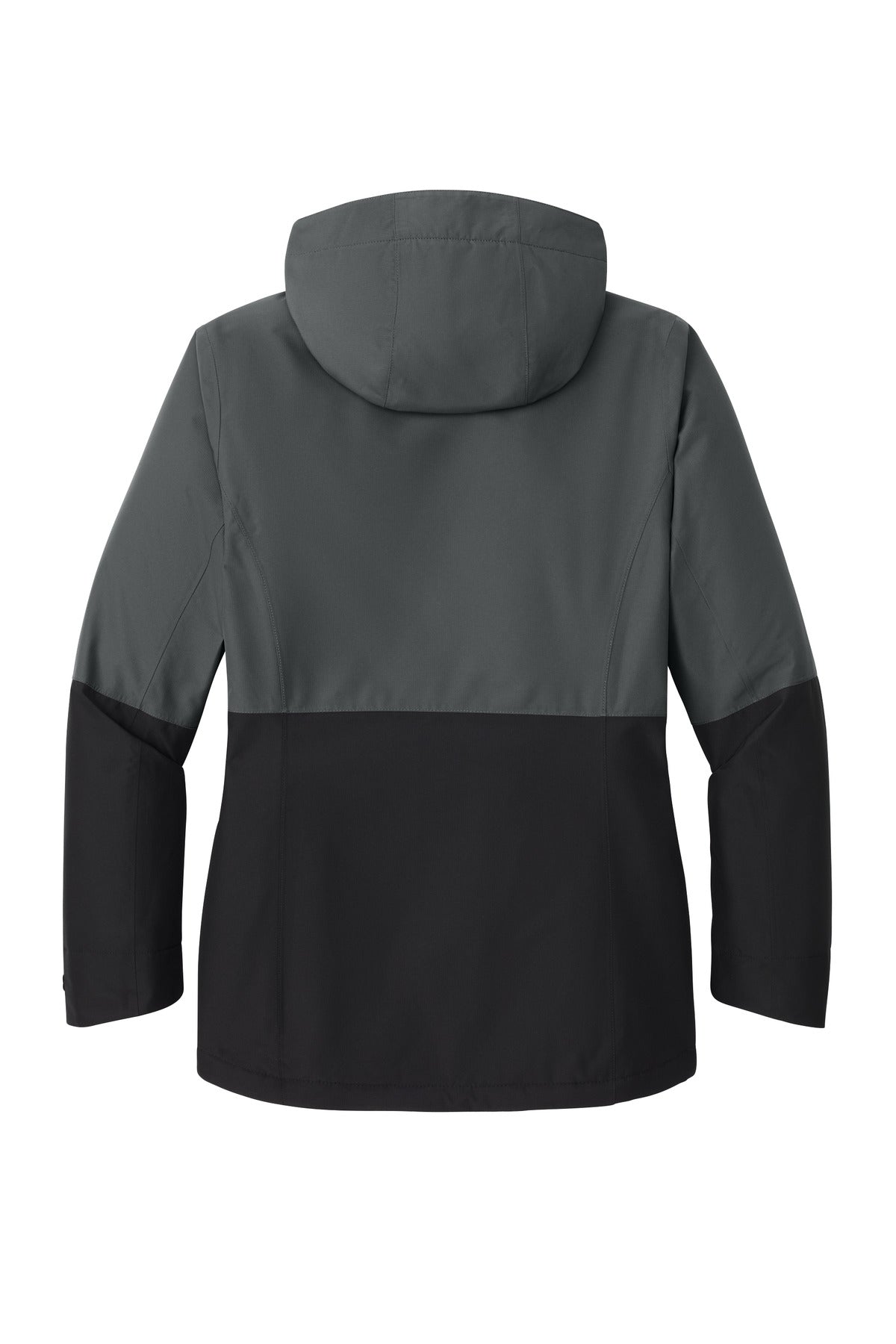 Custom Embroidered Port Authority Outerwear in Grey Steel/ Deep Black