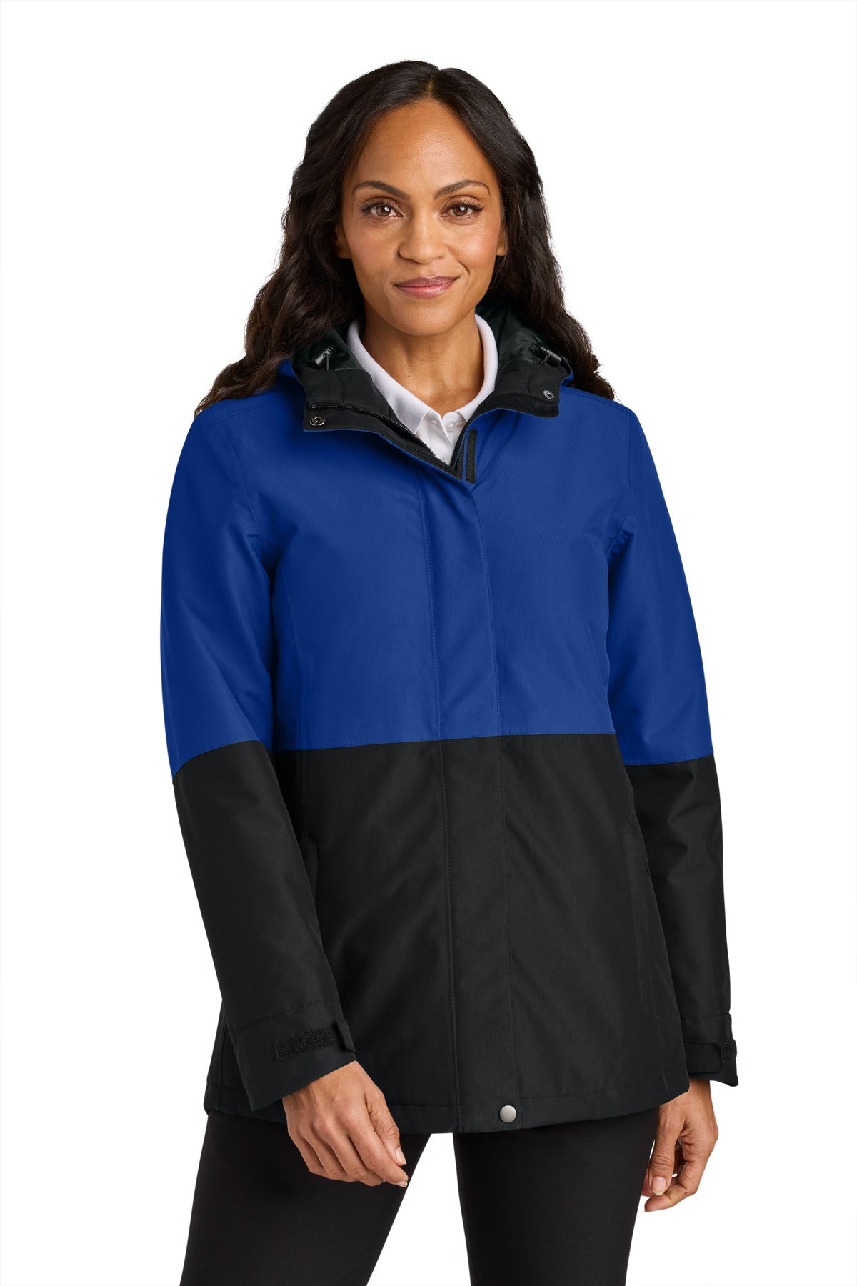 Custom Embroidered Port Authority Outerwear in True Royal/ Deep Black