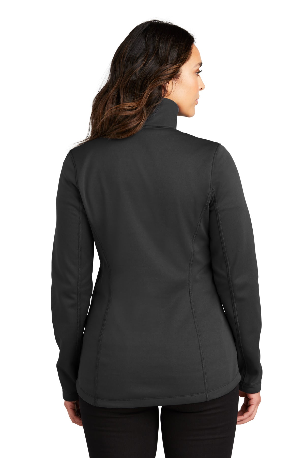 Custom Embroidered Port Authority Women's Smooth Fleece 1/4-Zip L804,Deep Black