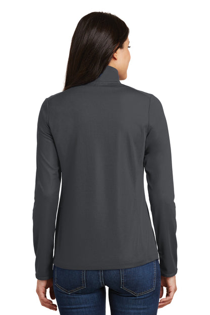 Custom Embroidered Port Authority Women's Pinpoint Mesh 1/2-Zip . L806,Battleship Grey