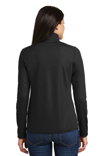 Custom Embroidered Port Authority Women's Pinpoint Mesh 1/2-Zip . L806,Black
