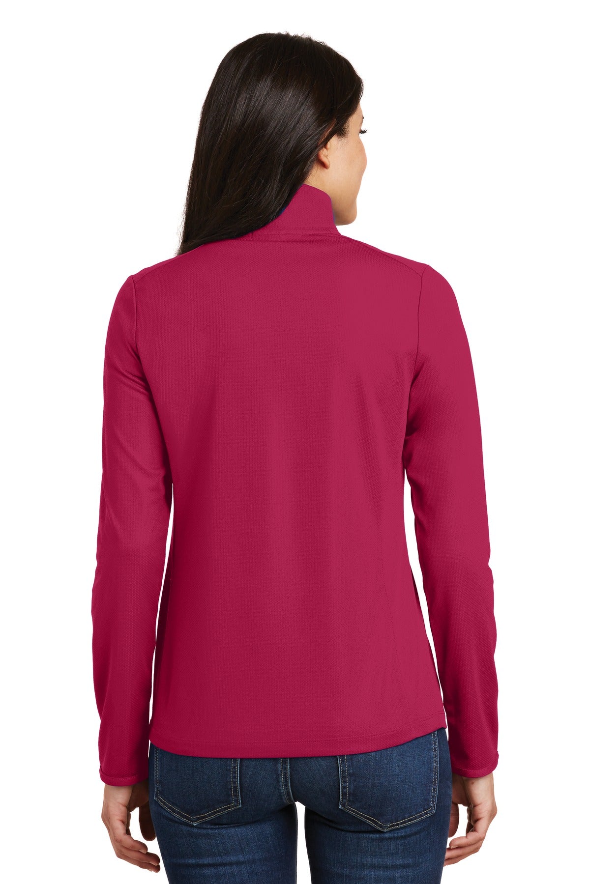 Custom Embroidered Port Authority Sweatshirts in Dark Fuchsia