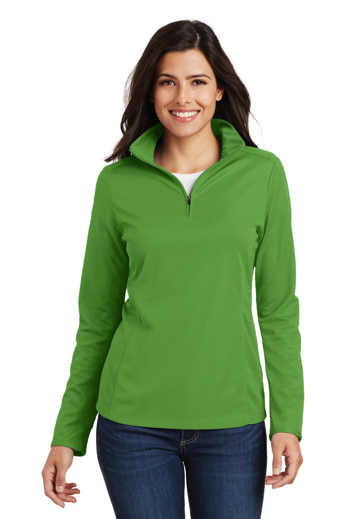 Custom Embroidered Port Authority Sweatshirts in Treetop Green