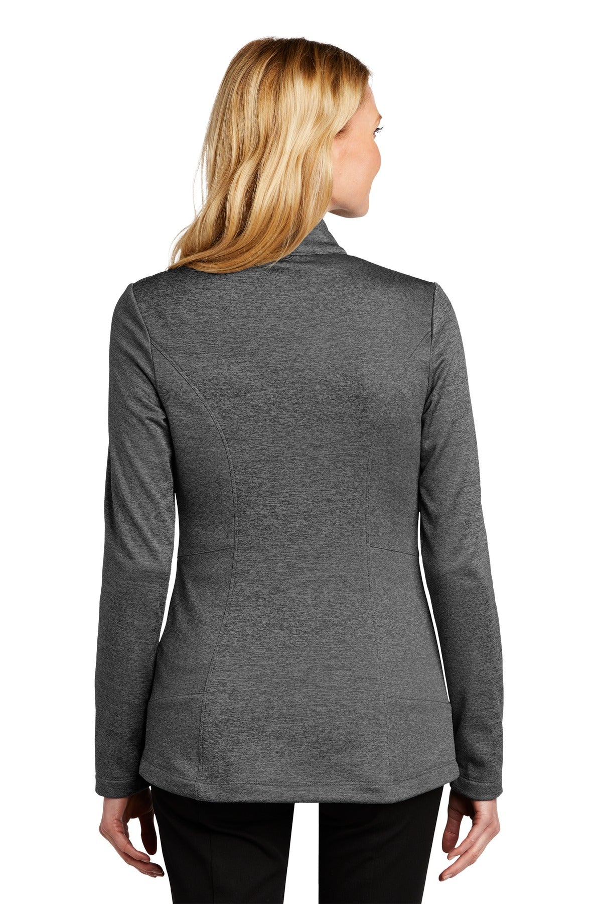 Custom Embroidered Port Authority  Women's Collective Striated Fleece Jacket. L905,Sterling Grey Heather