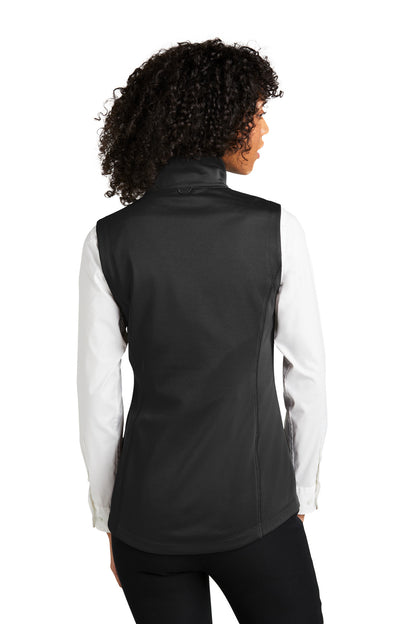Custom Embroidered Port Authority Women's Collective Smooth Fleece Vest L906,Deep Black
