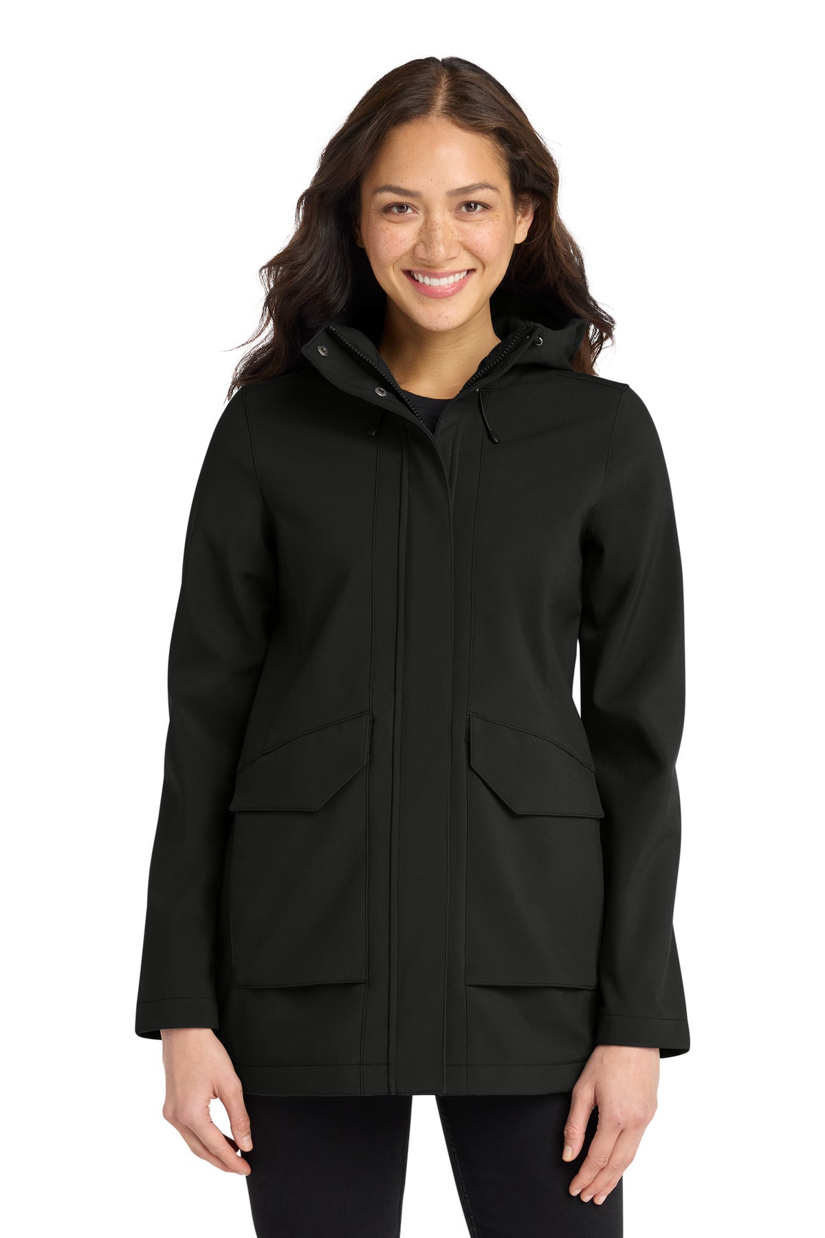 Custom Embroidered Port Authority Outerwear in Deep Black