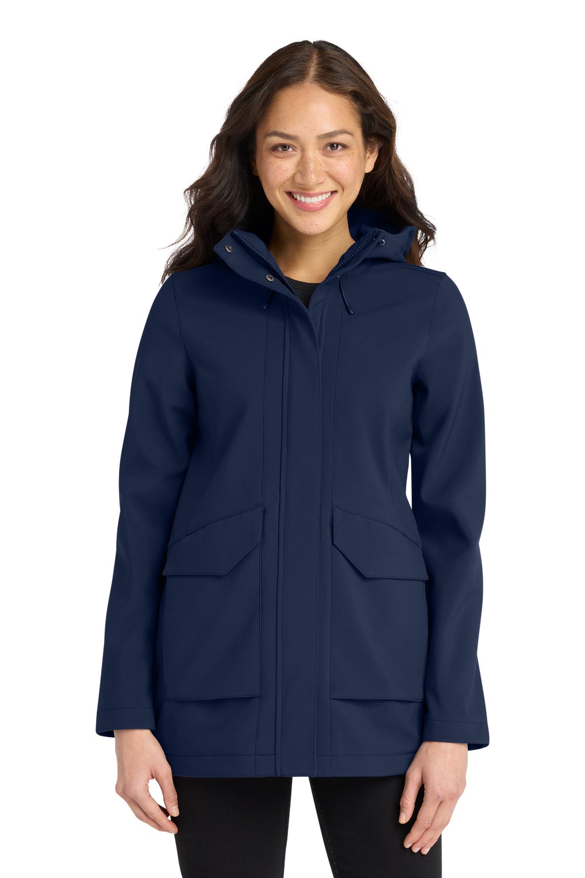 Custom Embroidered Port Authority Outerwear in River Blue Navy