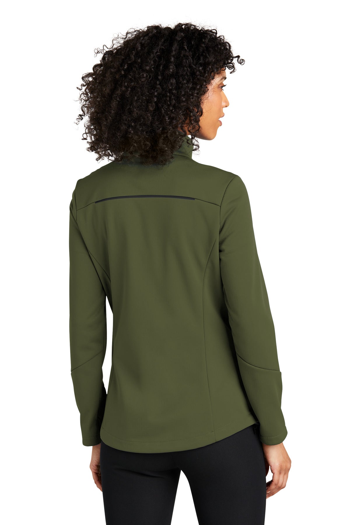 Custom Embroidered Port Authority Women's Collective Tech Soft Shell Jacket L921,Olive Green