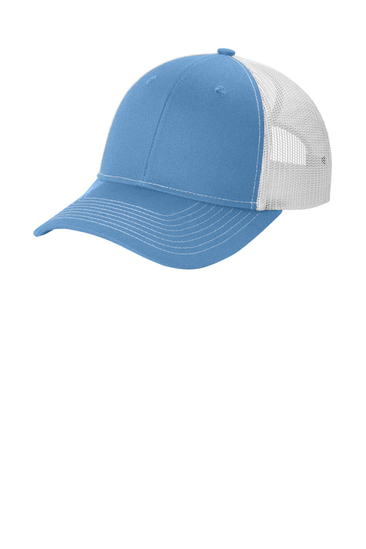 Custom Embroidered Port Authority Caps in Carolina Blue/ White