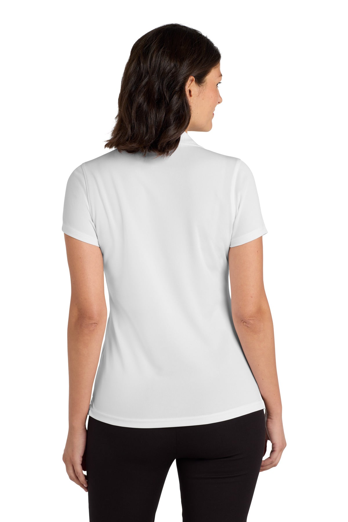 Custom Embroidered Port Authority Women's Dry Zone UV Micro-Mesh Polo. LK110,White