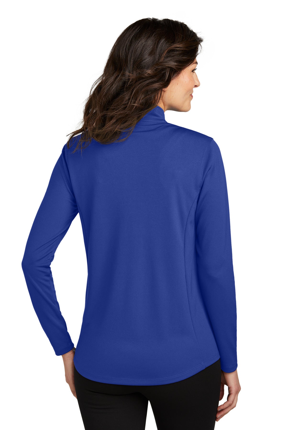 Custom Embroidered Port Authority Women's Dry Zone UV Micro-Mesh 1/4-Zip LK112,True Royal