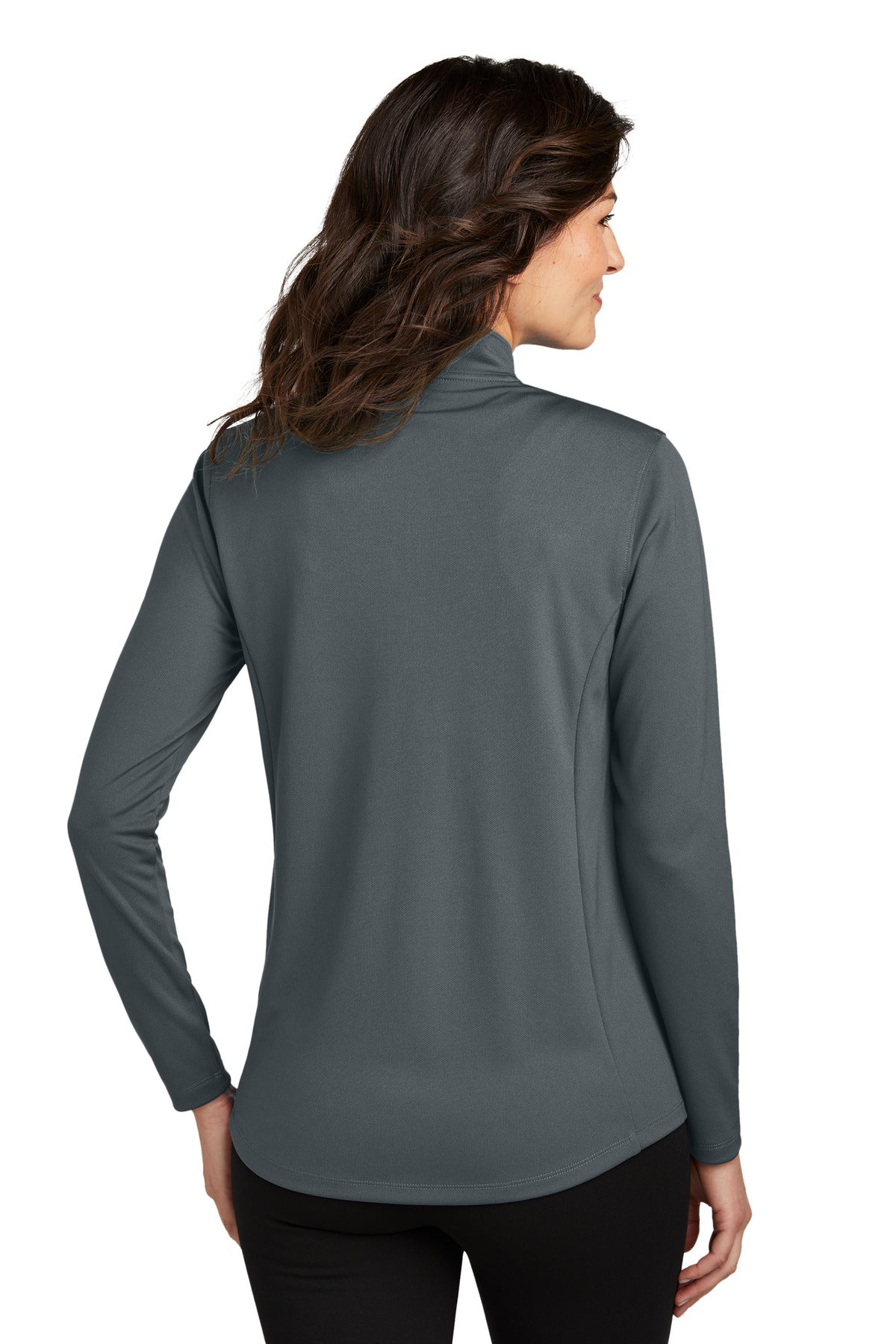 Custom Embroidered Port Authority Women's Dry Zone UV Micro-Mesh 1/4-Zip LK112,Graphite