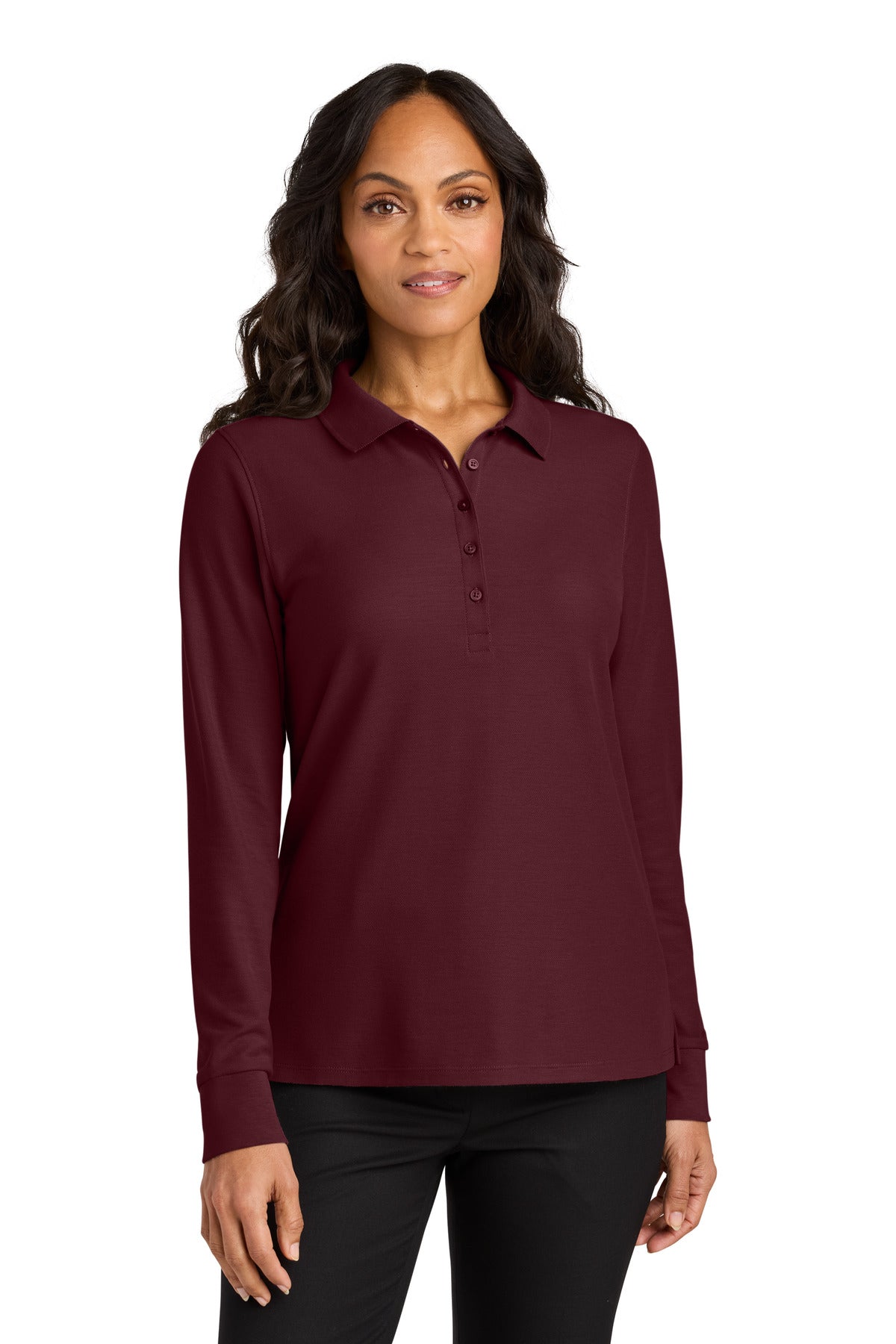 Custom Embroidered Port Authority Polos in Burgundy
