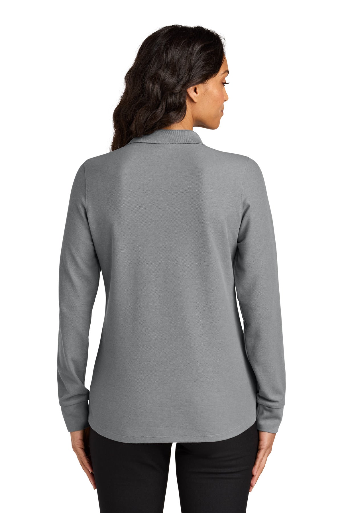 Custom Embroidered Port Authority Polos in Gusty Grey
