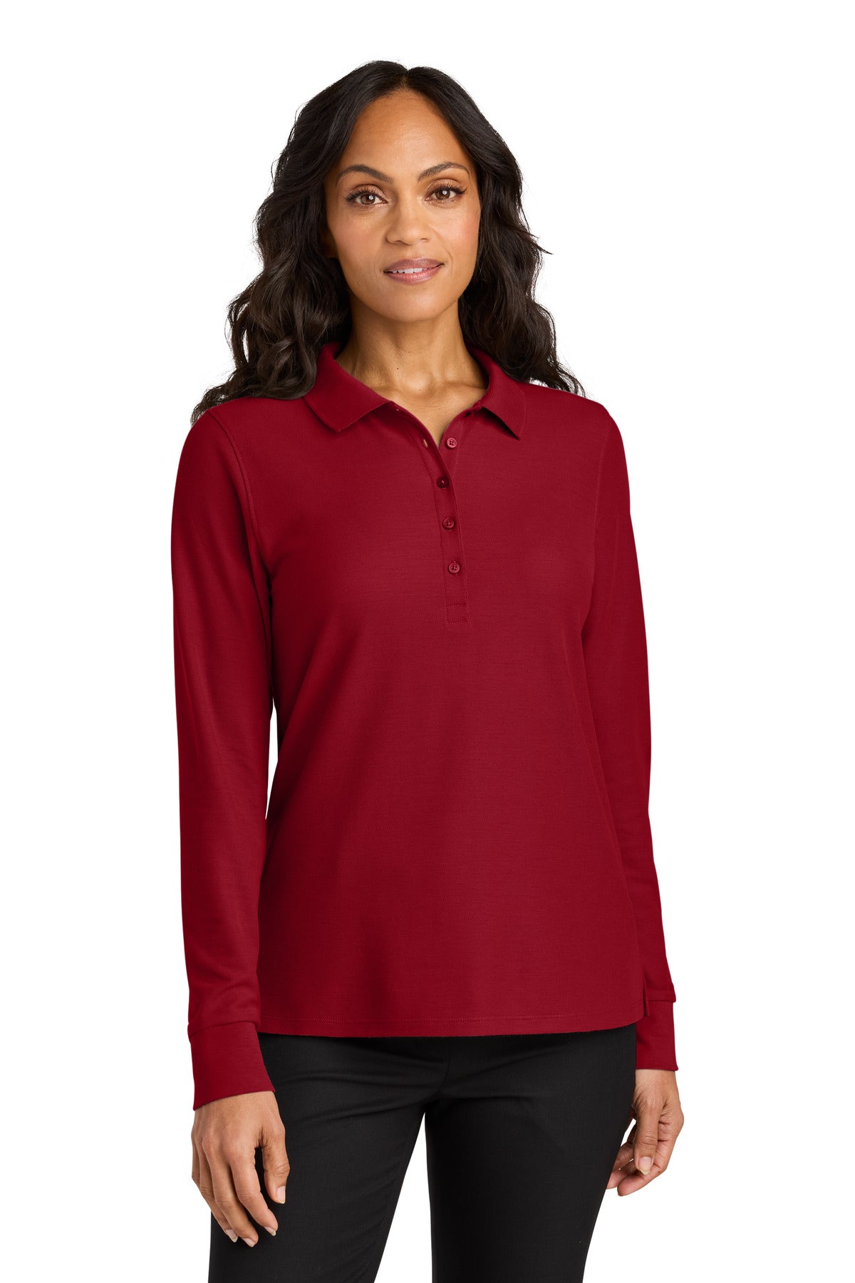 Custom Embroidered Port Authority Polos in Rich Red
