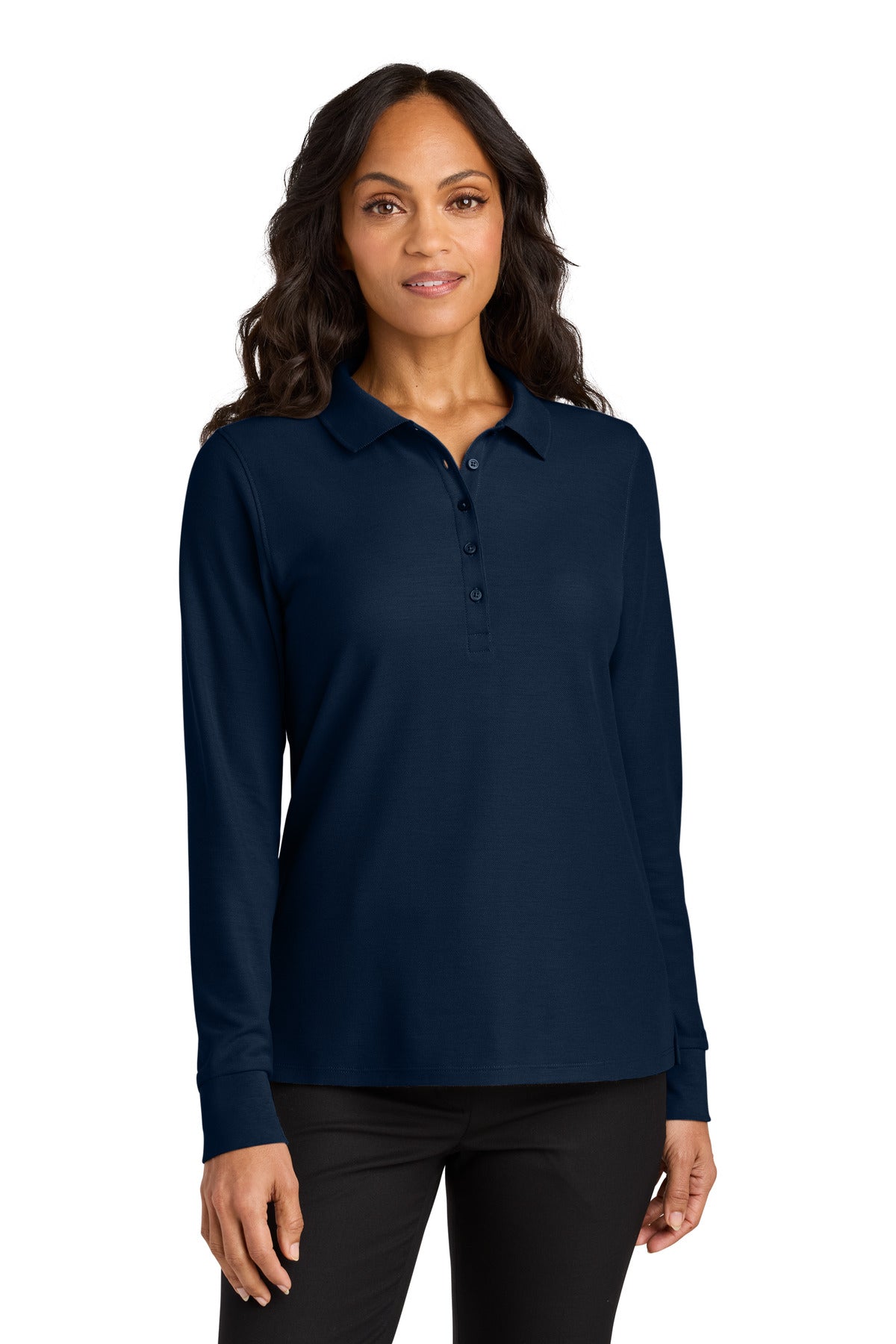 Custom Embroidered Port Authority Polos in River Blue Navy