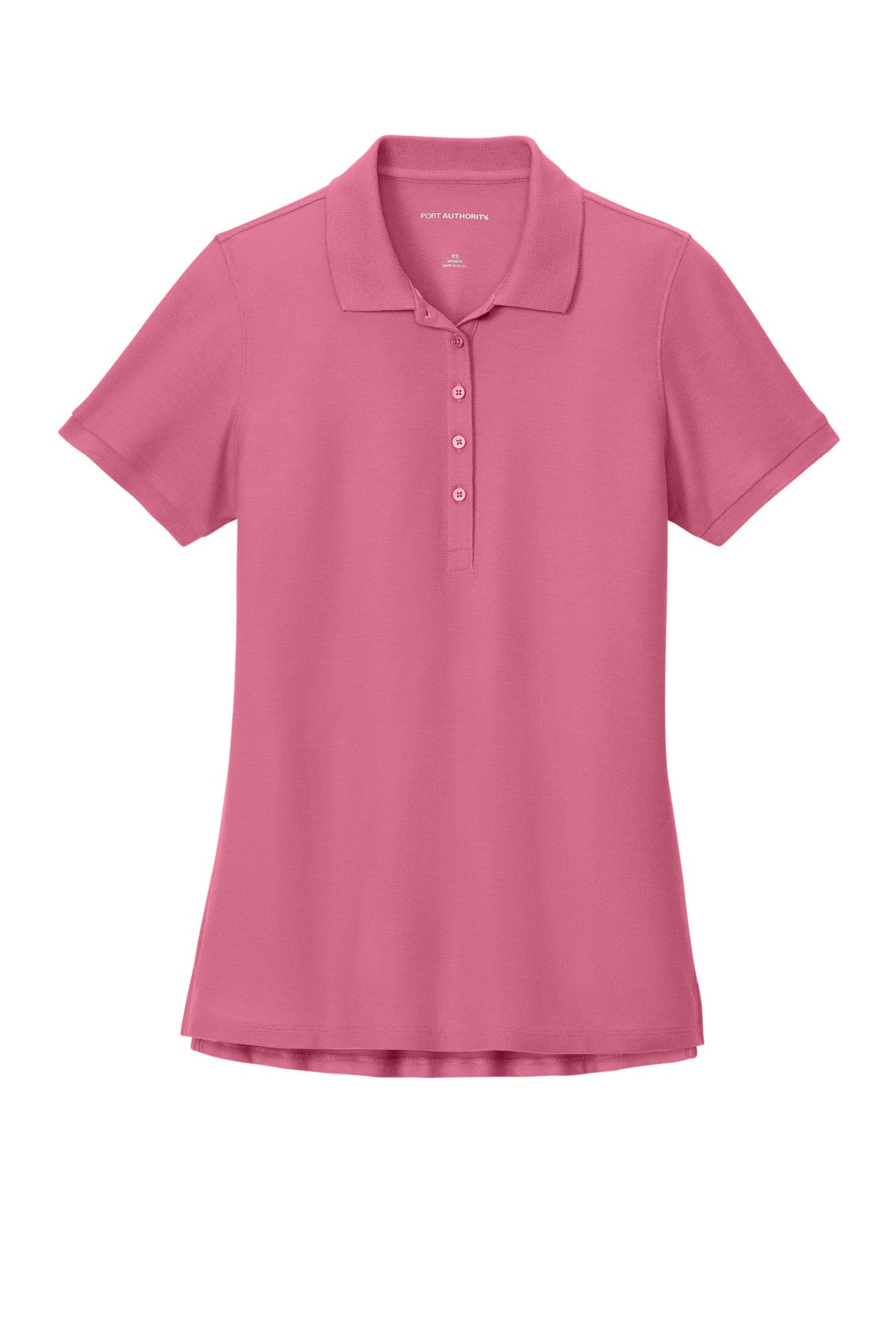 Custom Embroidered Port Authority Polos in Awareness Pink