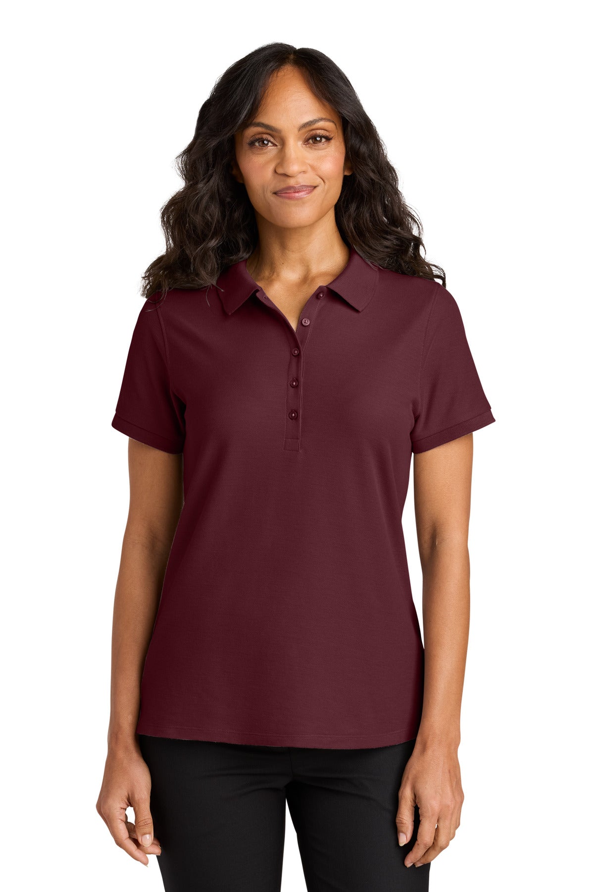 Custom Embroidered Port Authority Polos in Burgundy