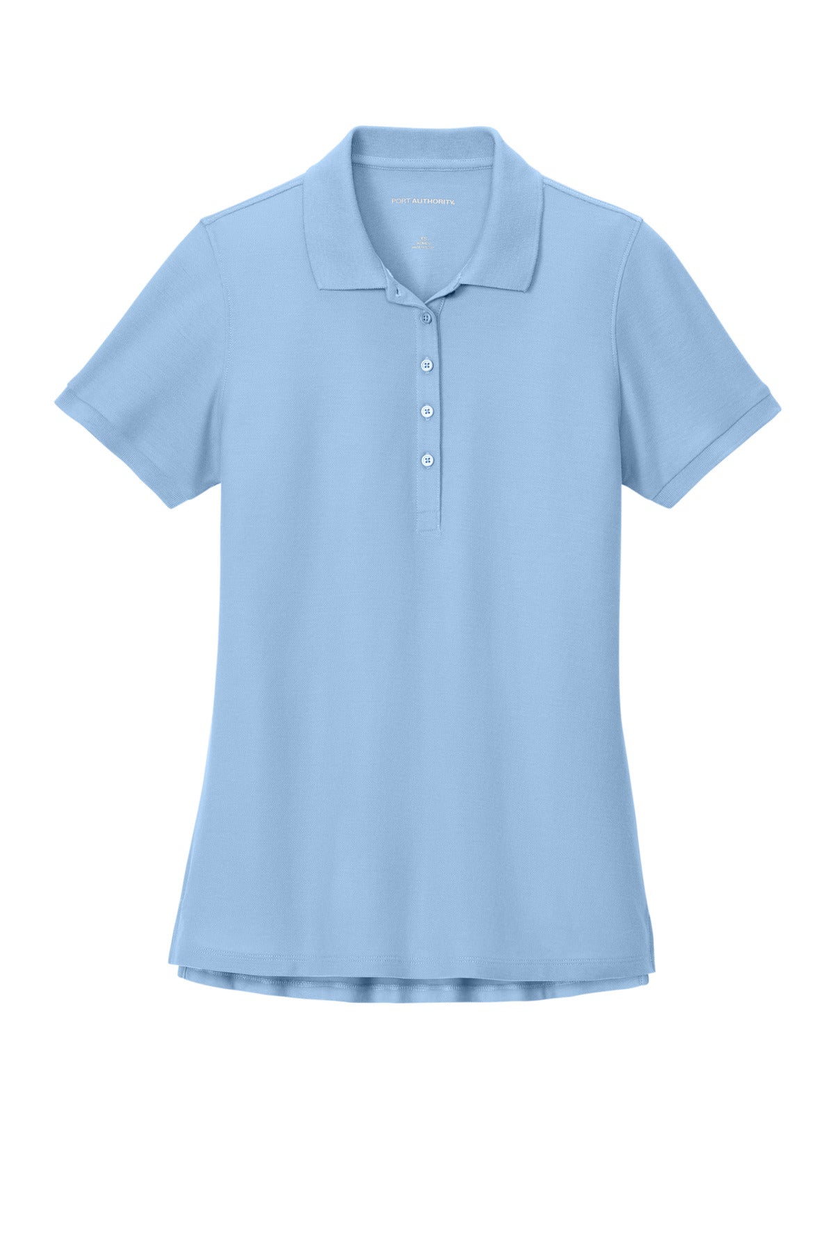 Custom Embroidered Port Authority Polos in Cloud Blue