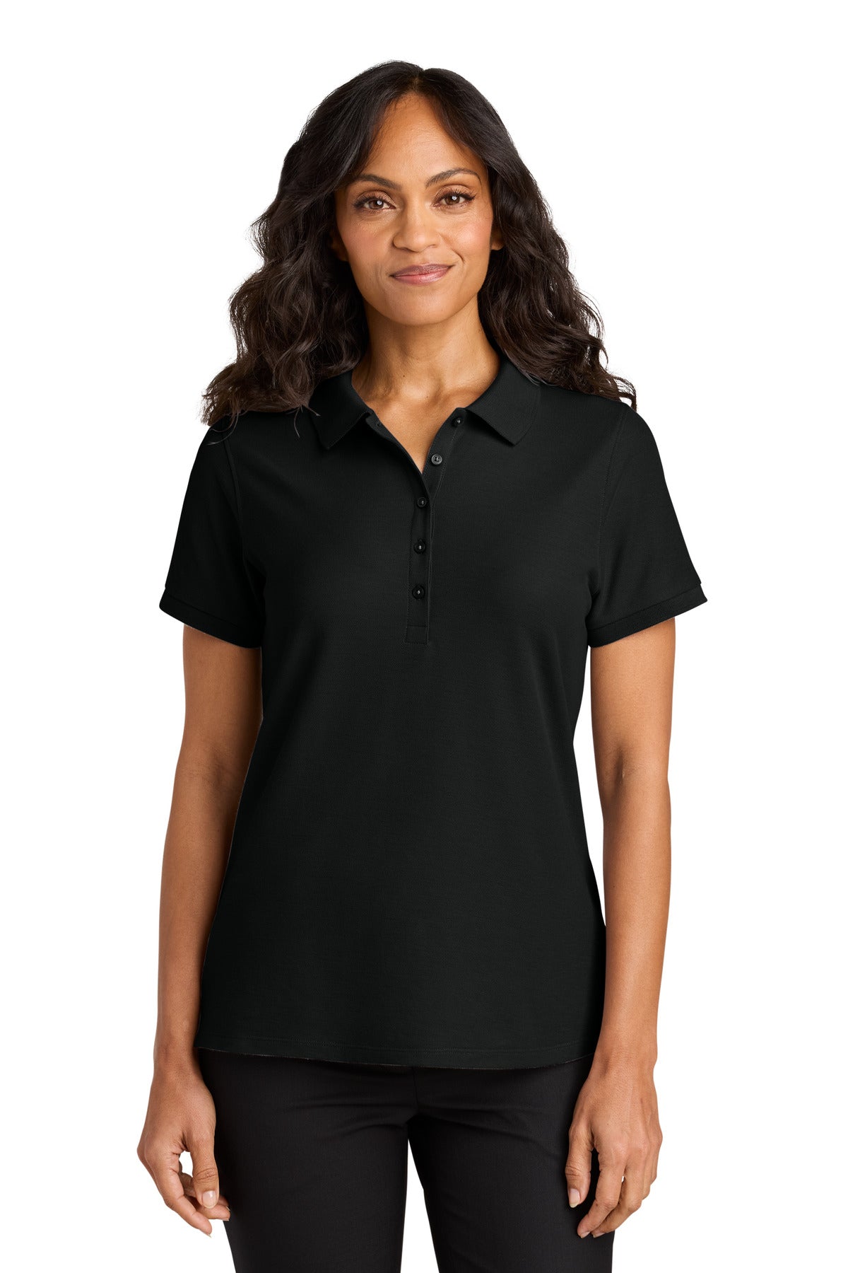 Custom Embroidered Port Authority Polos in Deep Black