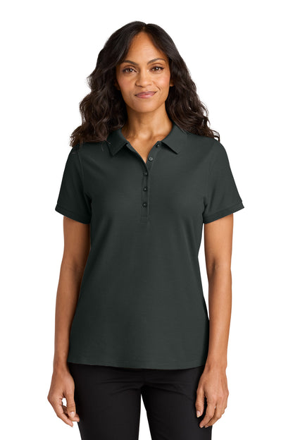 Custom Embroidered Port Authority Polos in Grey Smoke