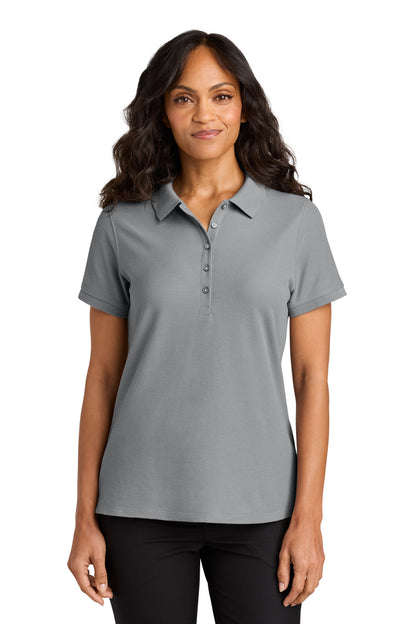 Custom Embroidered Port Authority Polos in Gusty Grey
