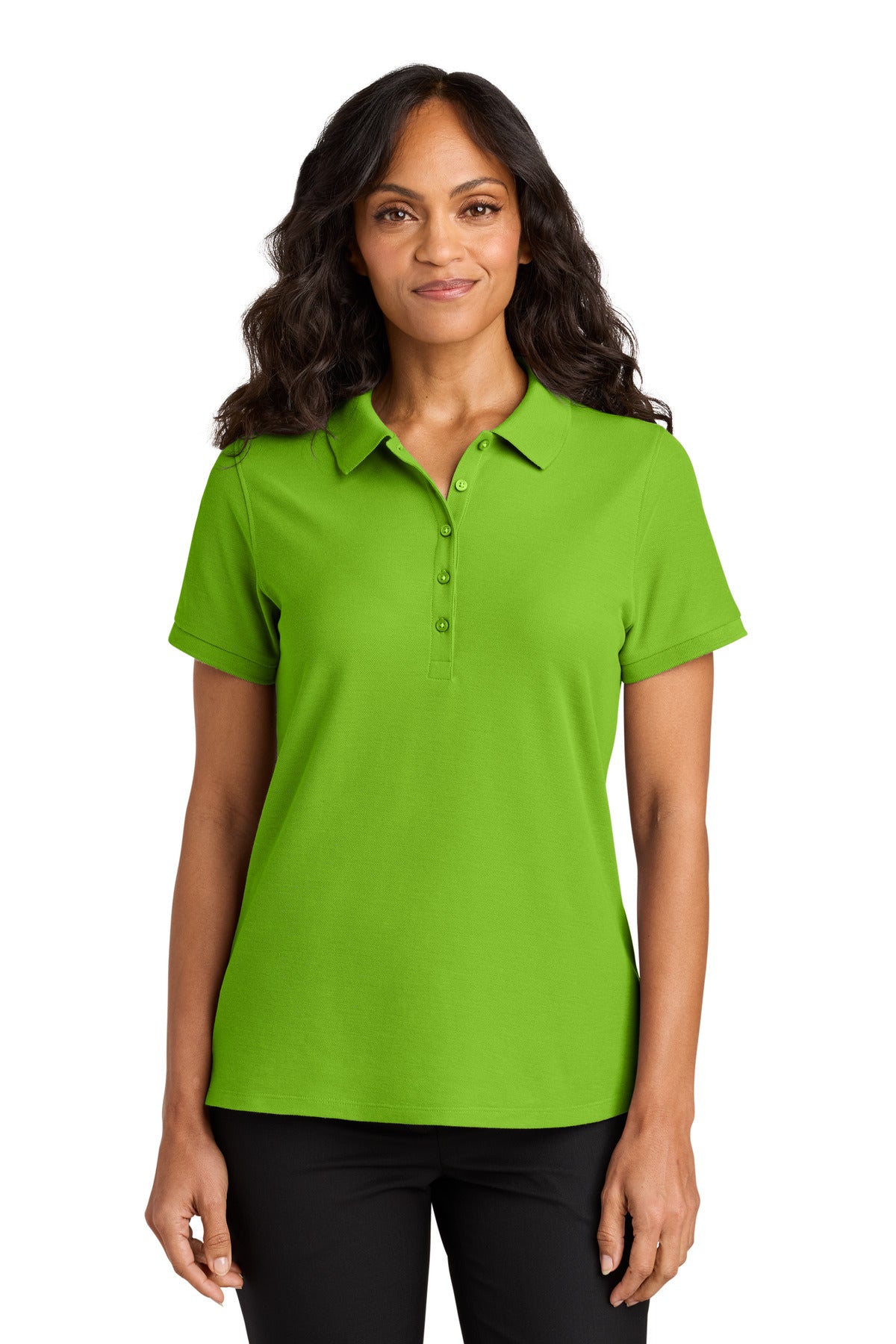 Custom Embroidered Port Authority Polos in Lime