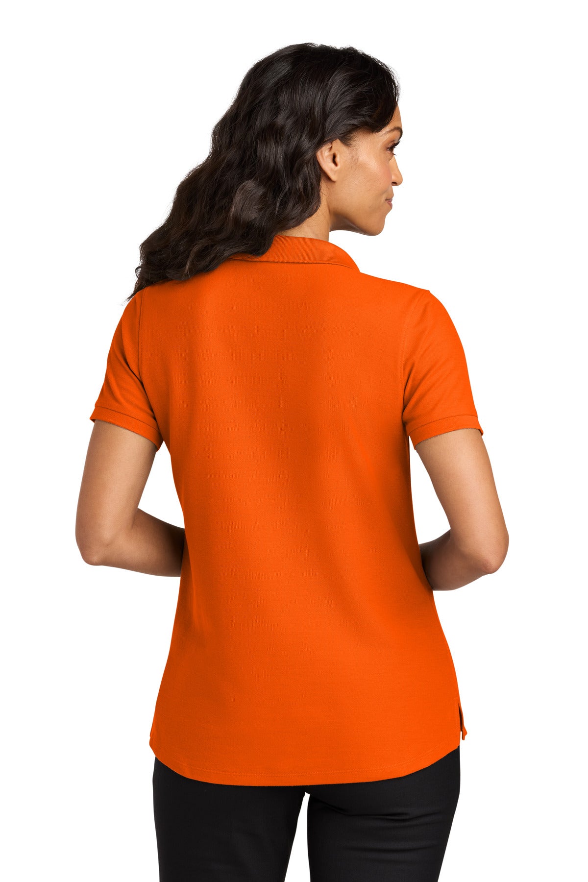 Custom Embroidered Port Authority Polos in Neon Orange