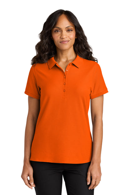 Custom Embroidered Port Authority Polos in Neon Orange