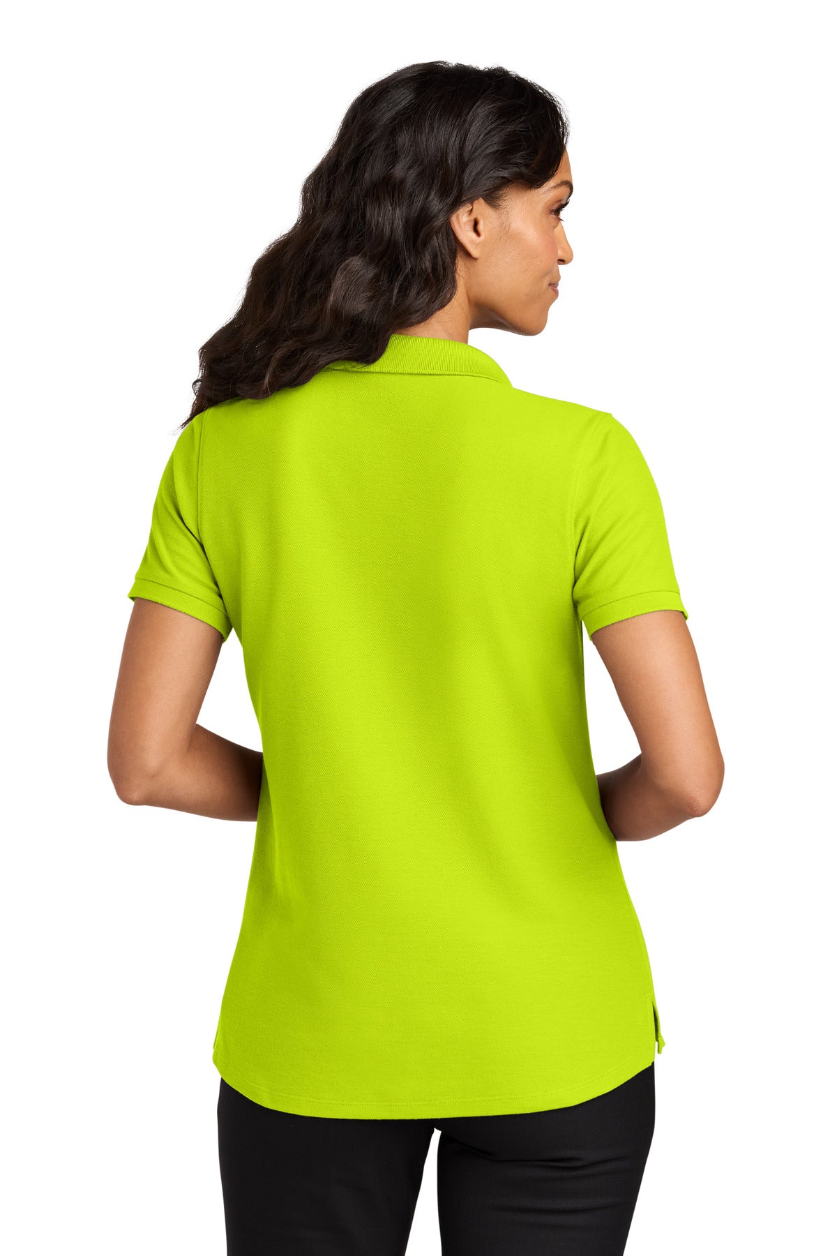Custom Embroidered Port Authority Polos in Neon Yellow