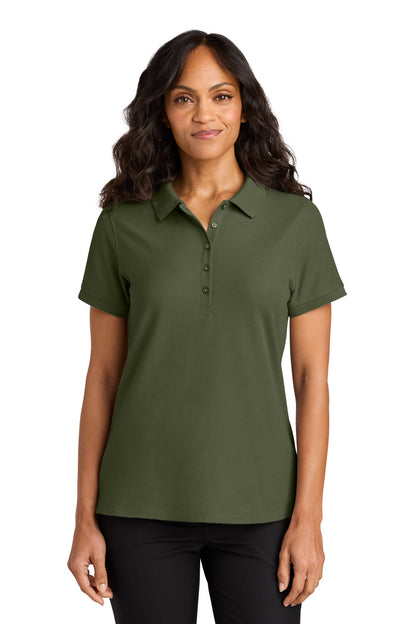 Custom Embroidered Port Authority Polos in Olive Drab Green