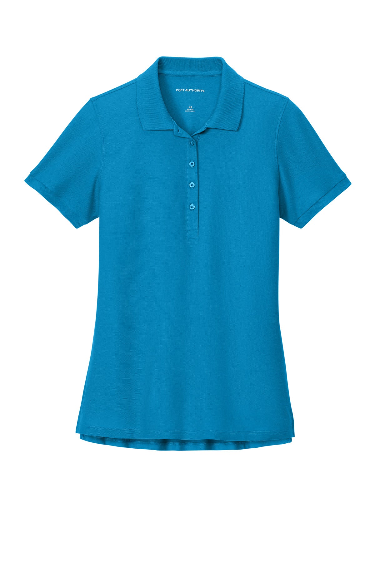 Custom Embroidered Port Authority Polos in Parcel Blue