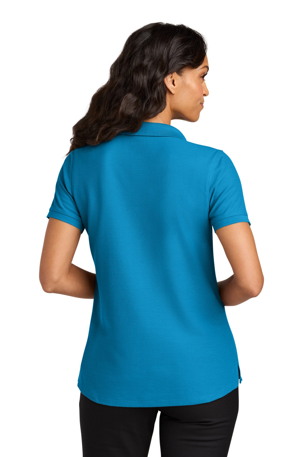 Custom Embroidered Port Authority Polos in Parcel Blue