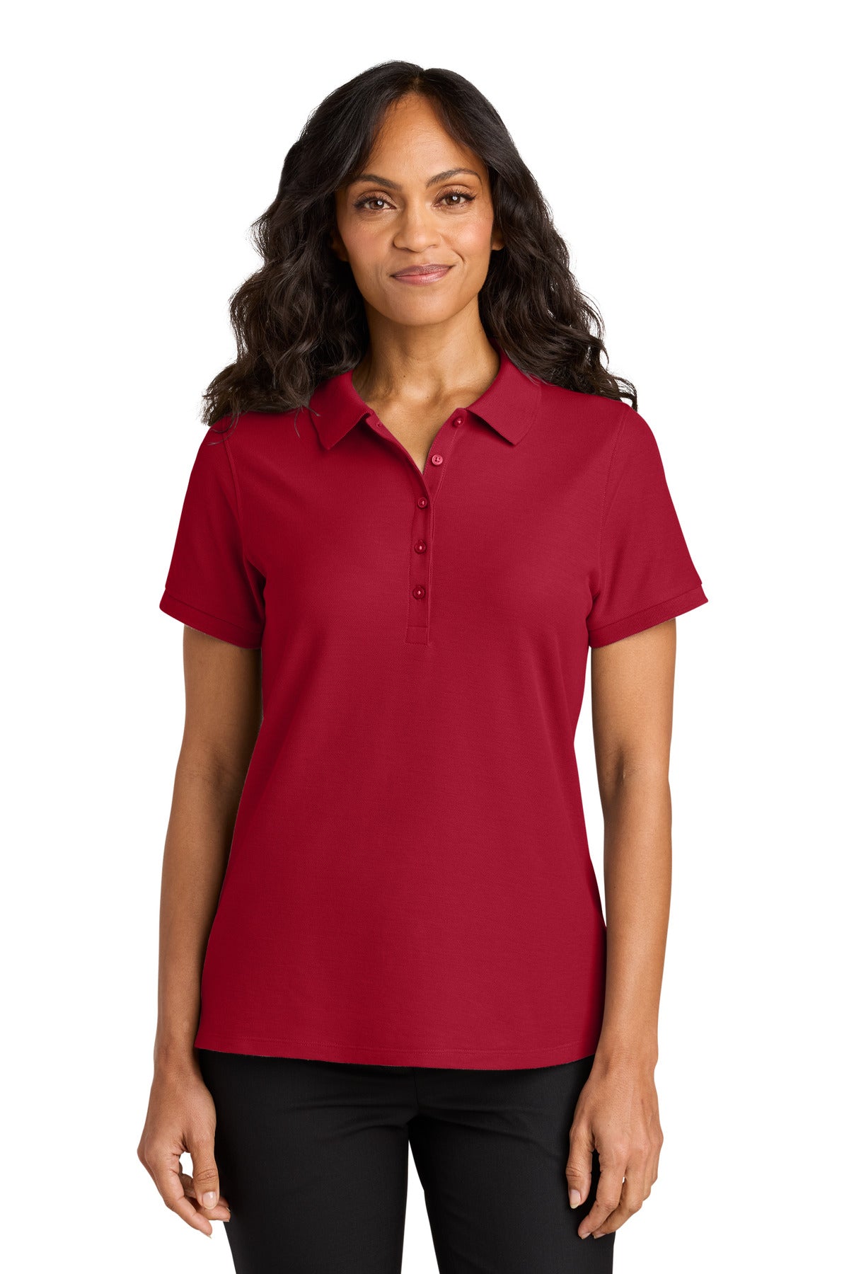 Custom Embroidered Port Authority Polos in Red