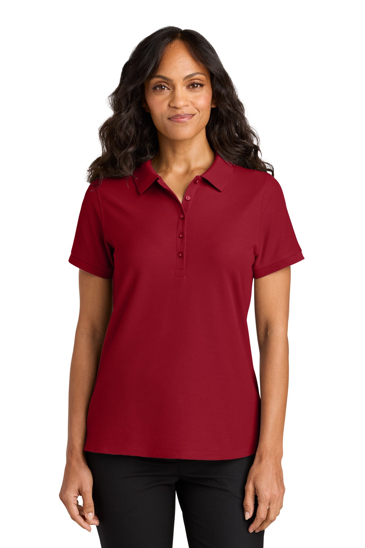Custom Embroidered Port Authority Polos in Rich Red