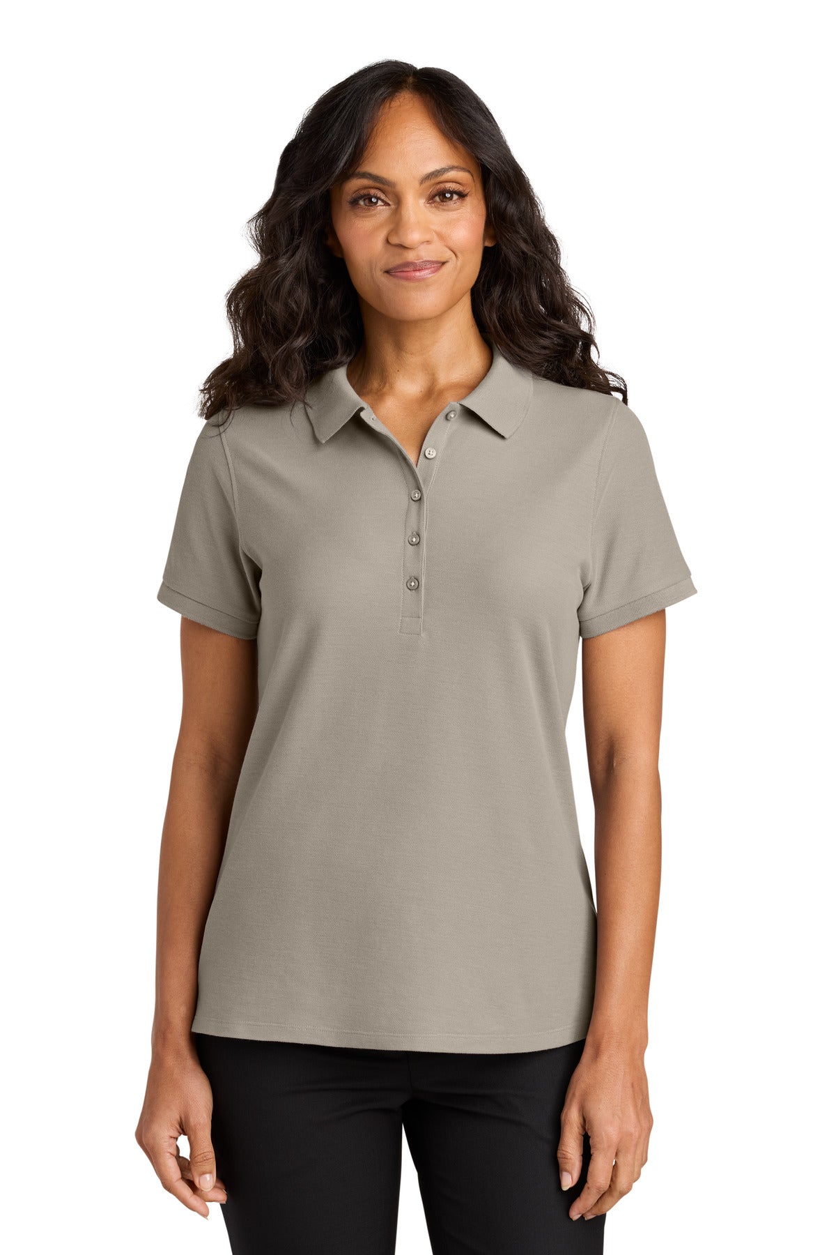 Custom Embroidered Port Authority Polos in Sahara