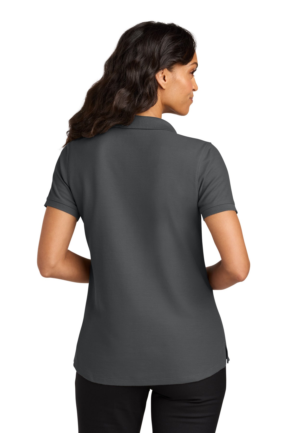 Custom Embroidered Port Authority Polos in Storm Grey